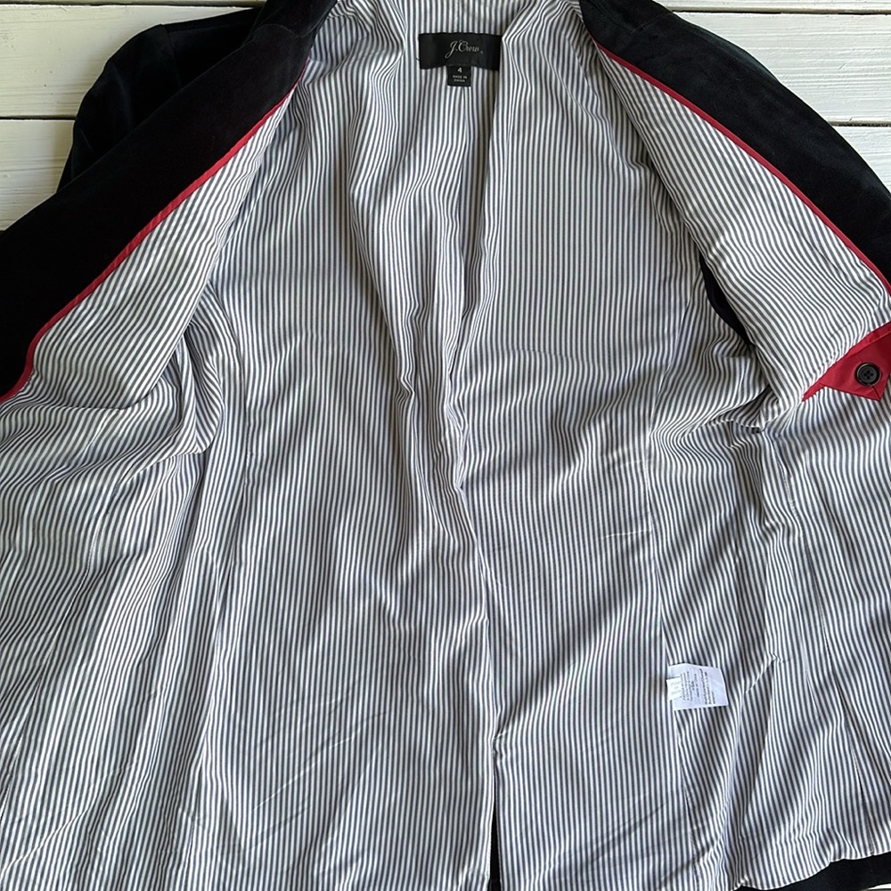 J.Crew Velvet Parke Blazer Deep Navy sz 4 - Picture 5 of 11
